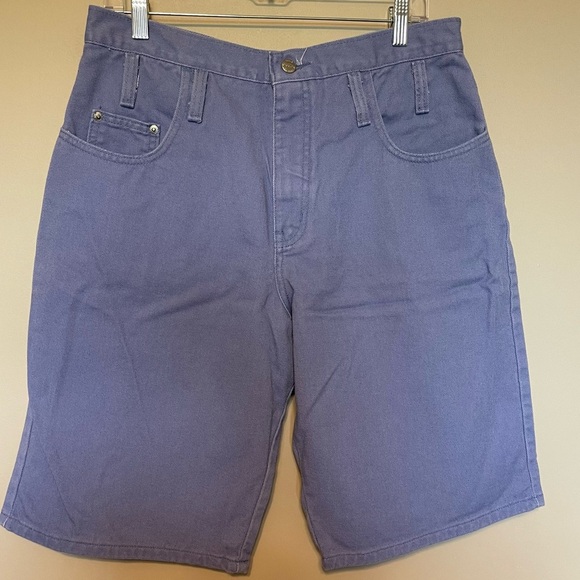 Vintage Sasson Purple Denim Jean Shorts Size Large Color Dad Short 32 Waist - Picture 3 of 6
